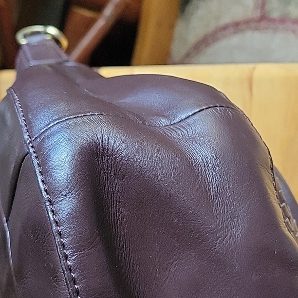 Coach brown leather satchel messanger crossbody bag - Picture 6 of 8